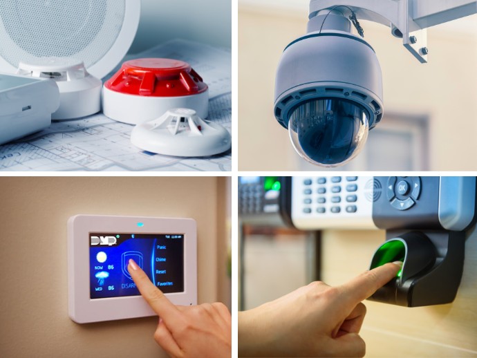 Video surveillance intrusion alarms-access control fire safety devices